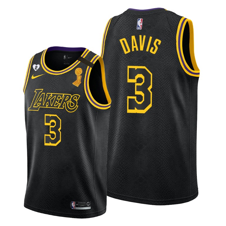 Men's Los Angeles Lakers Anthony Davis #3 NBA Inspired 2020 Mamba Finals Champions Black Basketball Jersey ZMA6083RW